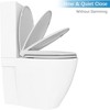 Whizmax Round Toilet Seat with Slow Soft Close - Easy to Install and Clean, Never Loosens - White, Fits Most Round Toilets Biscuit - 2 of 4