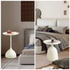 NicBex Modern Set of 2 Round Side Tables with Unique Vase Base Design for Living Room and Lounge - 3 of 4