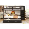 Full Over Full Bunk Bed with Twin Size Trundle and Staircase - 3 of 4