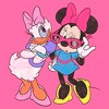 Girl's Mickey & Friends Daisy Duck and Minnie Mouse Sunglasses Crop Top T-Shirt - 2 of 3