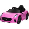 Qaba 12V Kids Electric Car, Maserati Gran Turismo Licensed Electric Car for Kids w/ Remote Control, Soft Start, LED Lights, Music, Horn, Pink - 4 of 4