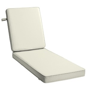 ARDEN Foam Outdoor Double Welted Chaise Lounge Cushion, 21 x 72, made with ProFoam, Rain-proof, Fade Resistant - 1 of 4