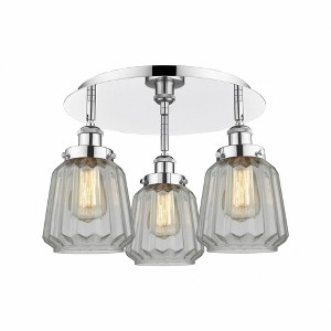 Chatham - 3 Light Flush Mount In Art Deco Style-8 Inches Tall and 18.25 Inches Wide - 1 of 1