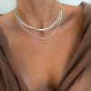 HTUTWOO Herringbone Necklace for Women,Dainty Gold Necklace,14k Gold Plated Snake, Simple Gold Layered Necklaces,Gold Jewelry Gift for Women - 3 of 4
