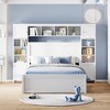 Full Size Wooden Bed with All-in-One Cabinet and Twin Size Trundle - 2 of 4