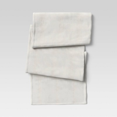 Photo 1 of 108&#34; x 14&#34; Cotton Solid Table Runner White - Threshold&#8482;