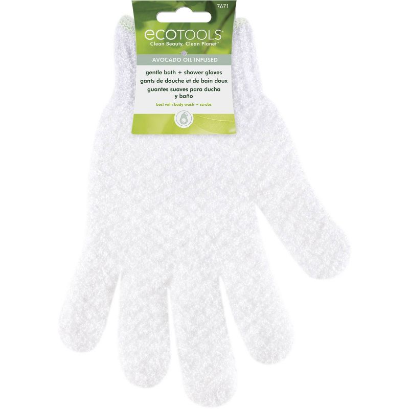 EcoTools Avocado Oil Infused Gentle Bath + Shower Gloves, 3 of 10