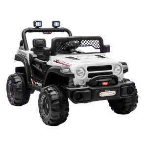 Jojoka 12V Kids Electric Ride-On Truck with Remote Control, 3 Speeds, 6MPH Max, Spring Suspension, LED Lights, Music - 1 of 4