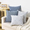 Attop Decorative Throw Pillow Covers Set of 4 Square Couch Pillows Linen Cushion Cover for Couch Sofa Living Room - 4 of 4