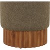 Meridian Furniture,Veranda Boucle Fabric Ottoman/Stool - 4 of 4