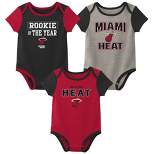 NBA Miami Heat Baby Boys' Bodysuit 3pk Set