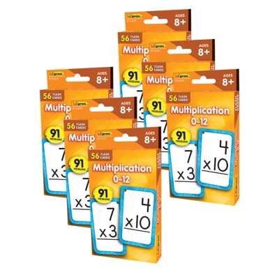 Edupress Multiplication 0-12 Flash Cards, 6 Packs