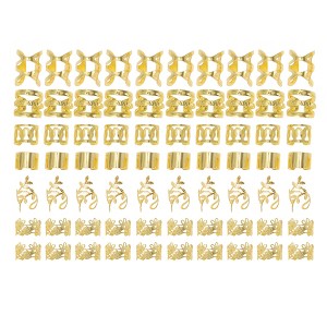 Unique Bargains Hollow-out Hair Cuffs Dreadlock 50 Pcs - 1 of 4