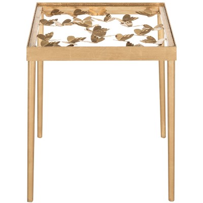 Rosalie Butterfly Side Table - Antique Gold Leaf - Safavieh