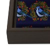 Joy Laforme Christmas Blue Jay Wreaths 8" x 10" Walnut Framed Art Canvas - Society6 - 4 of 4