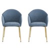 Beige Dining Chairs with Handrails - 2-Pack for Enhanced Comfort and Style - 2 of 3