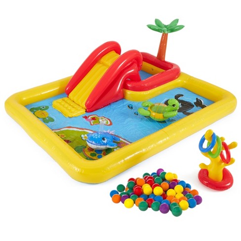 Intex kiddie pool with hot sale slide