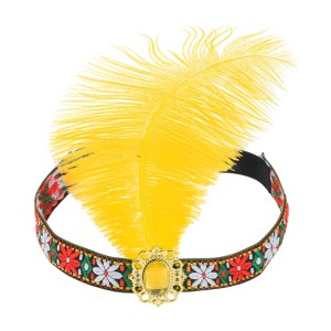 Unique Bargains Women's Tribal Style Feather Headband 1 Pc - 1 of 4