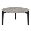 NicBex 24 Inch Round Coffee Table Modern Wooden End Table with Imitation Marble Tabletop for Living Room, Bedroom - 3 of 4
