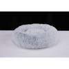 DOMETOUR 19 Inch Anti-Slip Round Fluffy Plush Faux Fur Cat Bed Fits up to 15 lbs Pets - 2 of 4