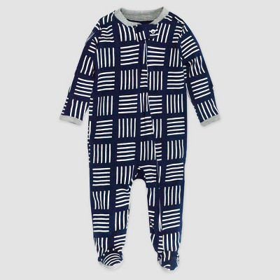 Honest Baby Sketchy Square Sleep N' Play - Navy Blue 0-3M
