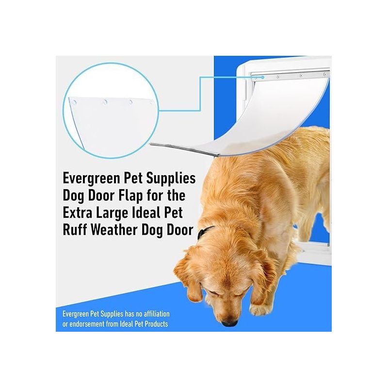 IMPRESA Weatherproof XL Replacement Dog Door Flap, 9.75"x 17 ", For Large Pets up to 90 lbs, Compatible with Ideal Ruff Weather Dog Door Model DSRWXL, 2 of 8