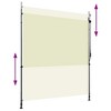 vidaXL Roller Blind Cream Polyester 78.7 x 106.3 in Height-Adjustable - 3 of 4
