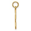 Black Bow Jewelry 14k Yellow Gold, Varsity Collection, Large D/C Pendant Number 5 - 2 of 4