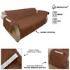 Couch Slipcover for Dogs and Cats - 100-Percent Waterproof and Washable - 3-Cushion Pet Sofa Furniture Cover with Non-Slip Straps by PETMAKER (Brown) - 3 of 4