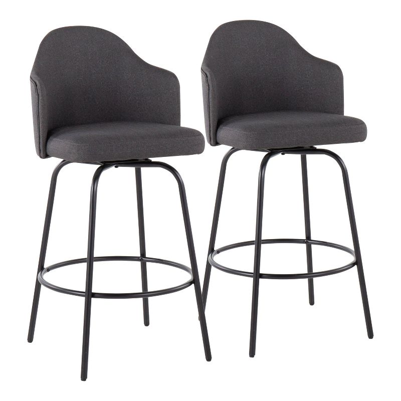 
Set of 2 Ahoy Polyester/Metal Counter Height Barstools - LumiSource, 1 of 11