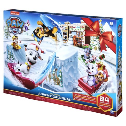 Paw Patrol Christmas Advent Calendar Count Down With 24 Collectible Toys  Including Pups, Snowboards, And More, For Kids Ages 3 And Up : Target