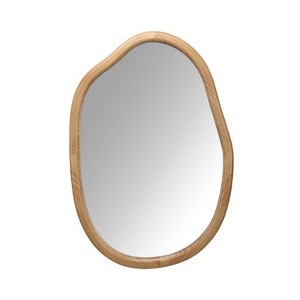 SEVOBAL Bathroom Vanity Mirrors Asymmetrical Decorative Wavy Accent Mirror Impact-Resistant Shatter-Resistant Glass, Natural, 22.05"*31.89"*1.18" - 1 of 4