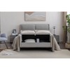 CAVINAS Storage Bench Ottoman with Storage Velvet Fabric Gold Metal Trim Strip - 4 of 4