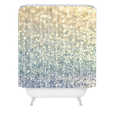 Lisa Argyropoulos Snowfall Shower Curtain Golden Mist - Deny Designs