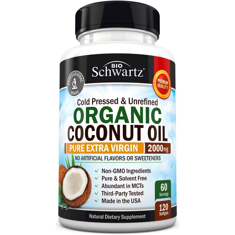 Coconut Oil Softgels, Bioschwartz, 120ct, 1 of 6
