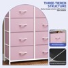 10 Drawer Dresser , Fabric Storage Tower, Organizer Unit for Room, Living Room, Hallway, Closets ,Sturdy Steel Frame, Wooden Top - 3 of 4