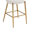 Sapphtopaz Modern Bar Stools Teddy Upholstered Dining Chairs Bar Chair with Metal Base Counter Height Stools for Kitchen Island - 4 of 4