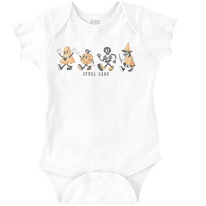Vintage Halloween Ghoul Gang Cartoon Baby Romper Boys or Girls Brisco Brands - 1 of 4
