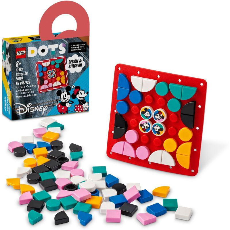 LEGO DOTS Mickey &#38; Minnie Stitch-on Patch Crafts Set 41963, 1 of 7
