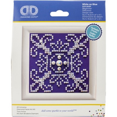 Diamond Dotz Diamond Embroidery Facet Art Kit 4"X4"-White On Blue
