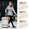 BEAFUP Set of 3  Hardshell Luggage Sets double spinner 8 wheels Suitcase with TSA Lock Lightweight 20''24''28'' , White - 3 of 4