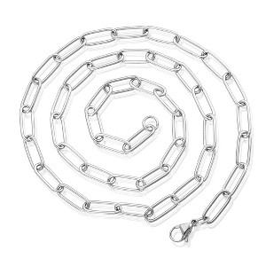 ELYA Women's Large 7mm Paperclip Chain Necklace - 28" - 1 of 4