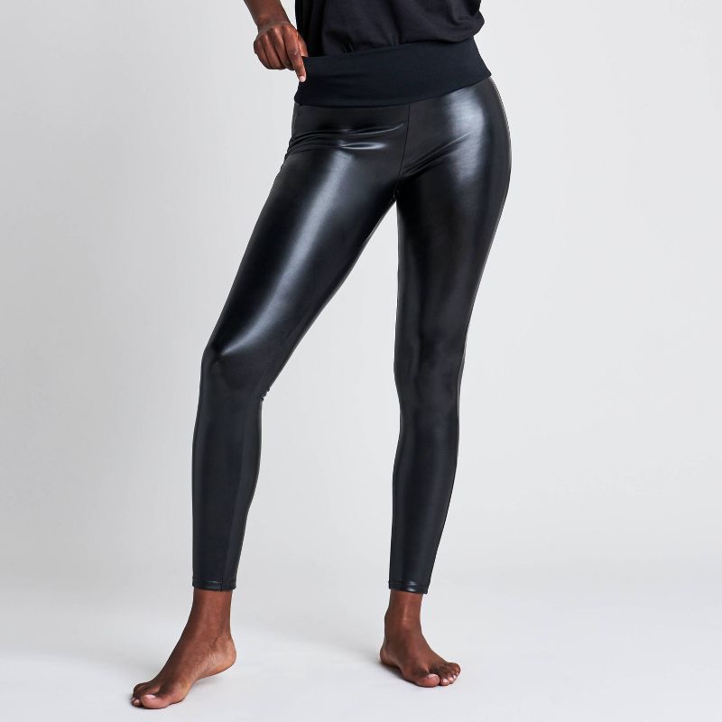 ASSETS by SPANX Women's All Over Faux Leather Leggings, 4 of 14