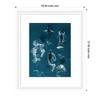 Kate and Laurel Framed Art School of Humpback Whales in the Blue Ocean by Michael Schauer, 23x27, Oliver White Narrow - 2 of 4