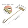 Unique Bargains Carbon Steel Easy to Install Ceiling Hooks and Hangers Gold - 2 of 3