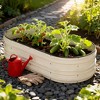 6x3x1ft Galvanized Raised Garden Bed Kit, Oval Raised Beds with Open-Ended Base, Metal Planter Box for Vegetables, Flowers, Herbs & Fruits - 4 of 4