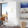 Famapy Wardrobe Closet Armoire with 2 Doors Wooden Clothes Storage Cabinet - 3 of 4