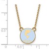 Black Bow Jewelry 14k Yellow Gold Plated Sterling Silver Delta Delta Delta Greek Life Necklace 18 Inch - 3 of 4