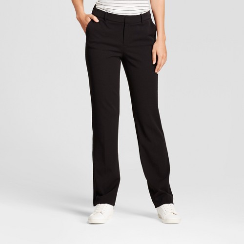 Women's Straight Leg Bi-Stretch Twill Pants - A New Day Black 14, by A New  Day