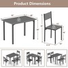 Resenkos Kitchen Table and Chairs Sets,Dining Table Set,5 Piece Dining Table Set Industrial Style Kitchen Table and Chairs for 4-Grey Gray - 3 of 4
